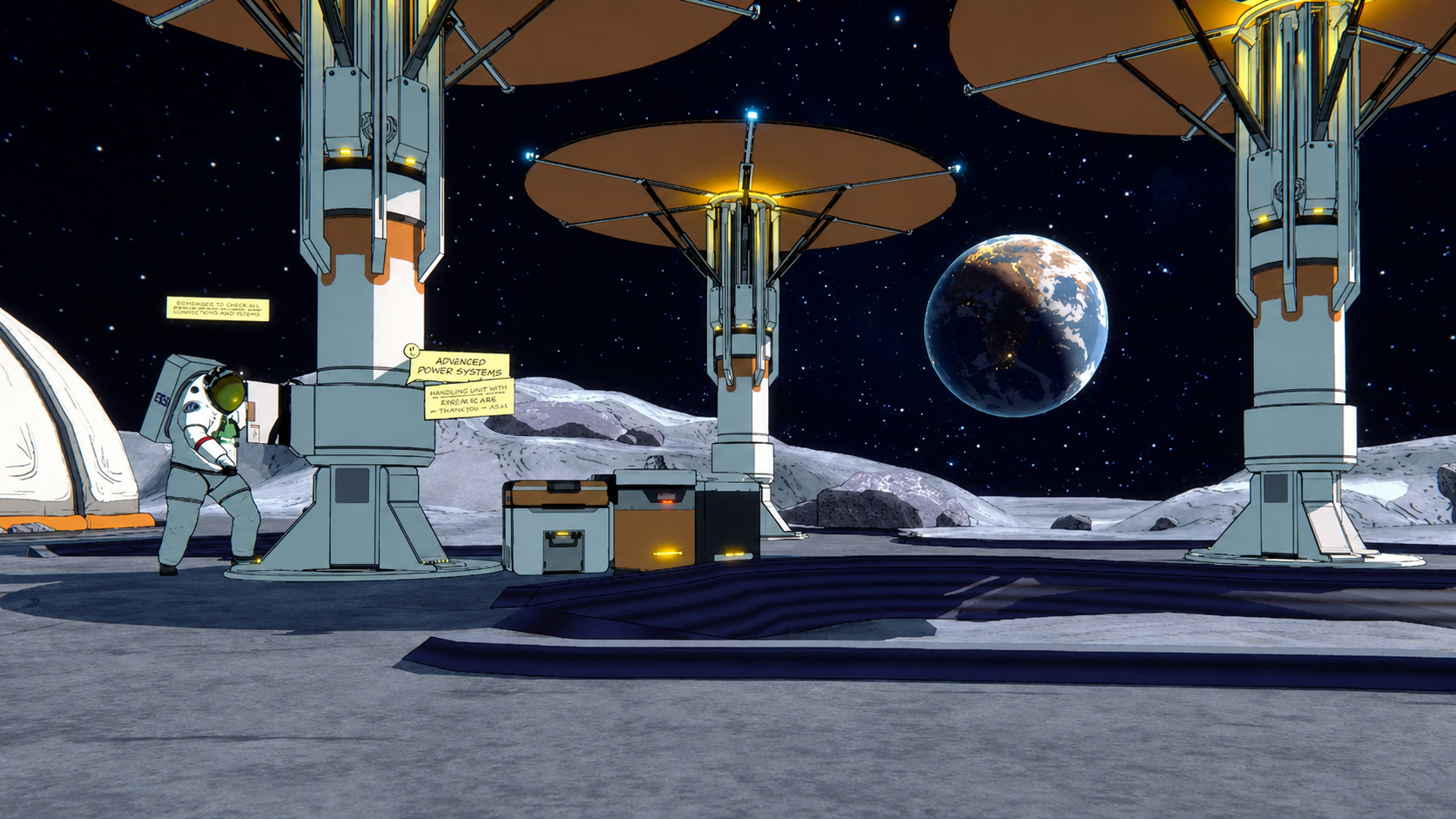 A lunar environment in NASA First Woman