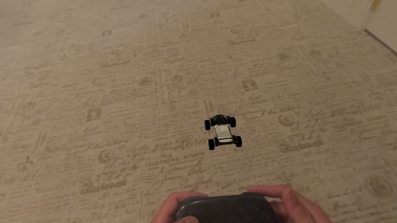 RCcAR — Original headset recording, with the physical controller and room in view.